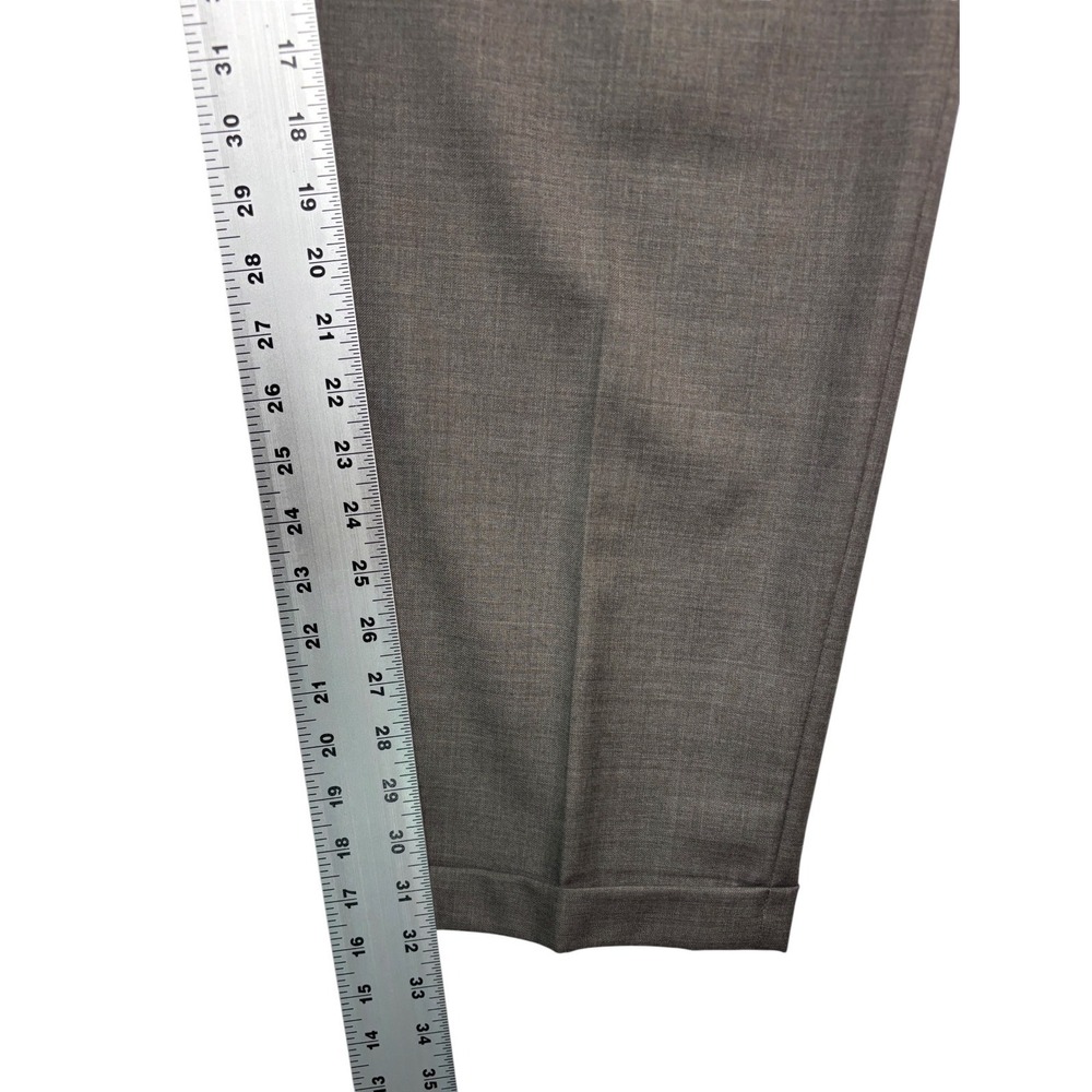 Joseph Abboud 56L 48x32 Tan Light Brown 2pc Pant Suit Wool Bespoke Flat Front - Picture 15 of 16